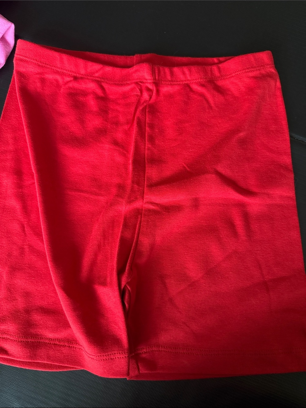 Girls red  Stretch Bike/somersult Shorts - Classic Everyday Fit